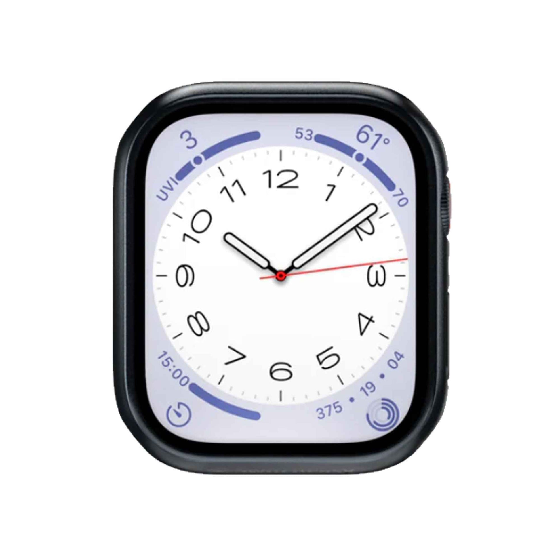 SwitchEasy Hybrid Case for Apple Watch 45mm ( Series 9 / 8 / 7 ) 9H Tempered Glass Case with Build-In Screen Protector