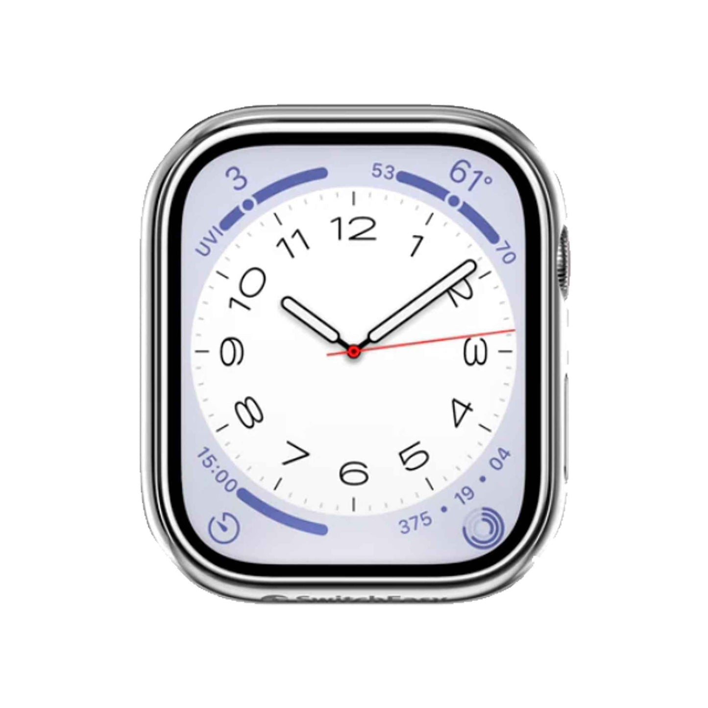 SwitchEasy Hybrid Case for Apple Watch 45mm ( Series 9 / 8 / 7 ) 9H Tempered Glass Case with Build-In Screen Protector