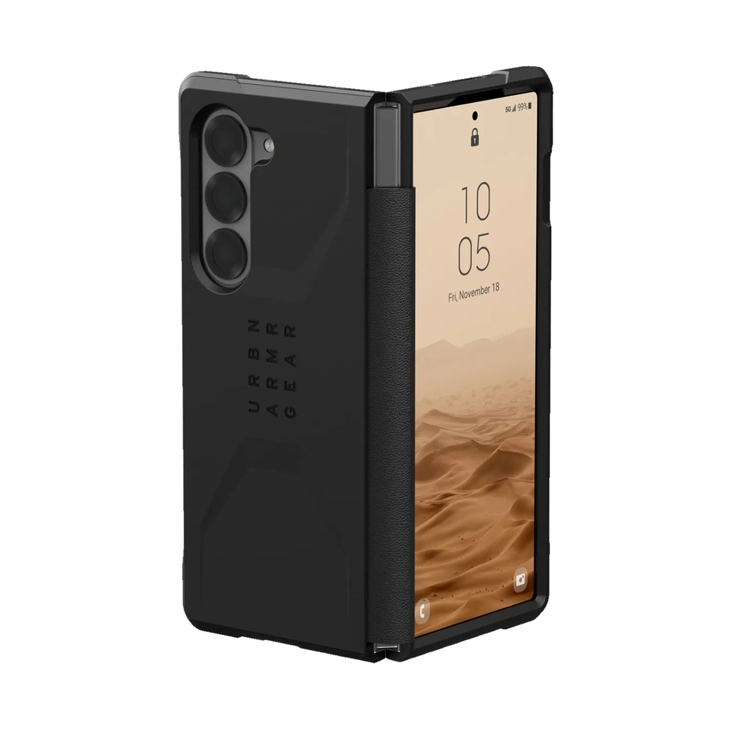 UAG Civilian for Samsung Galaxy Z Fold 6 - Covered Hinge and Qi Wireless Charger Compatible