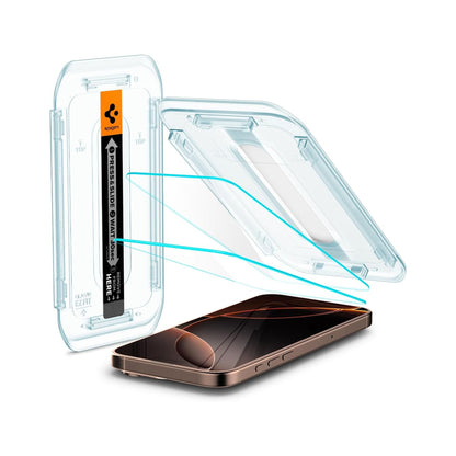 [2 PACK] Spigen Glas.tR EZ Fit Tempered Glass Screen Protector for iPhone 16 & 15 Series - Clear - Forexengineer -Malaysia