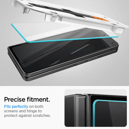 [2 PACK] Spigen Glas.tR EZ Fit Glass Screen Protector for Samsung Galaxy Z Fold 6 / Fold 5 with Auto-Alignment Installation Kit - Clear - Forexengineer -Malaysia- 8809896748766-8809971229074