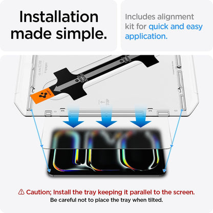 Spigen Paper Touch EZ Fit for iPad Pro 13" / iPad Air 11'' ( 2024 ) M4 - Screen Protector Matte Glass With Auto-Alignment Tool - Forexengineer -Malaysia- 8809971227346-8809971227292