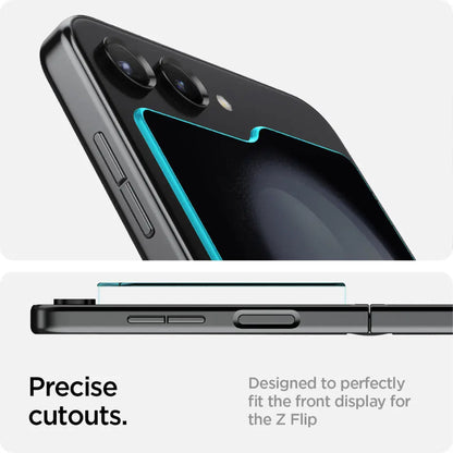 [2 PACK] Spigen Glas.tR EZ Fit Glass Screen Protector for Samsung Galaxy Z Flip 6 / Flip 5 with Auto-Alignment Installation Kit - Clear - Forexengineer -Malaysia- 8809896748780-8809971229098