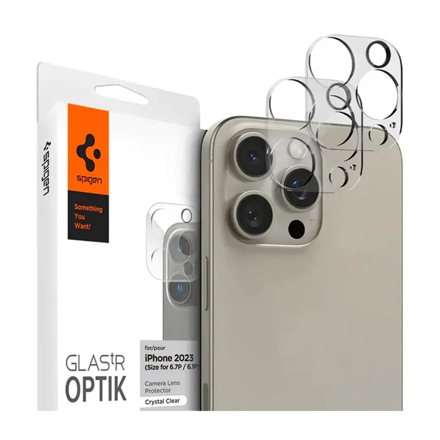 [2 PACK] Spigen Camera Lens Protector for iPhone 16 Pro Max / 16 Pro / 15 Pro Max / 15 Pro / 14 Pro Max / 14 Pro