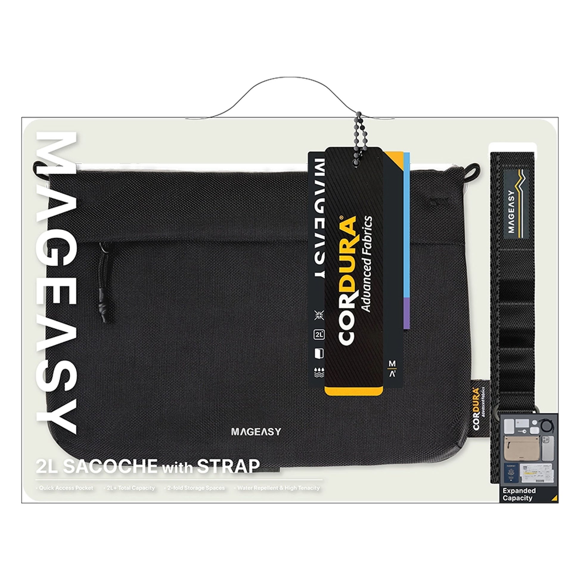 MAGEASY 2L Sacoche Utility Crossbody Bag + Strap Phone Lanyard 20mm - Forexengineer -Malaysia