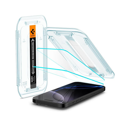 [2 PACK] Spigen Glas.tR EZ Fit Tempered Glass Screen Protector for iPhone 16 & 15 Series - Clear - Forexengineer -Malaysia