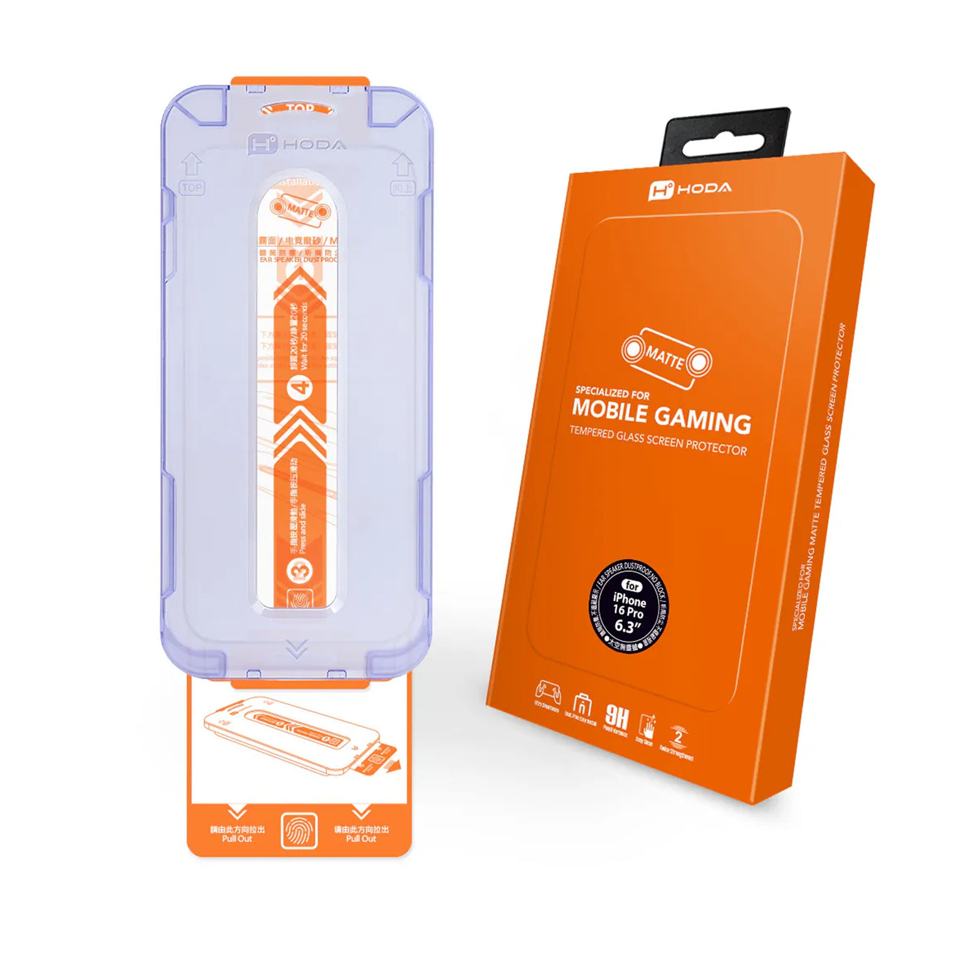 Hoda Tempered Glass Screen Protector for iPhone 16 Series ( Dust Free Helper Included ) Anti-Glare - Matte - Forexengineer -Malaysia