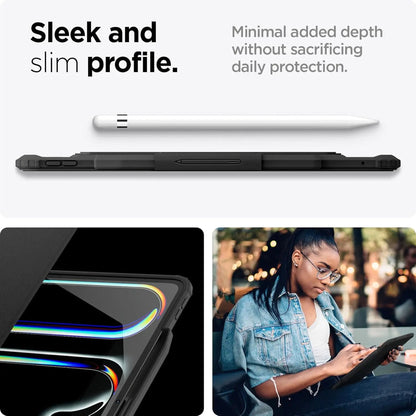 Spigen Airskin Pro Case for iPad Air 13" / 11'' ( 2024 ) M2 / iPad Air 10.9" ( 2022 - 2020 ) Detachable Front Cover - Black - Forexengineer -Malaysia- 8809971226257-8809971226882
