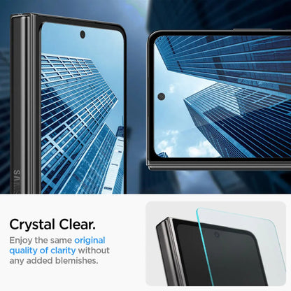 [2 PACK] Spigen Glas.tR EZ Fit Glass Screen Protector for Samsung Galaxy Z Fold 6 / Fold 5 with Auto-Alignment Installation Kit - Clear - Forexengineer -Malaysia- 8809896748766-8809971229074