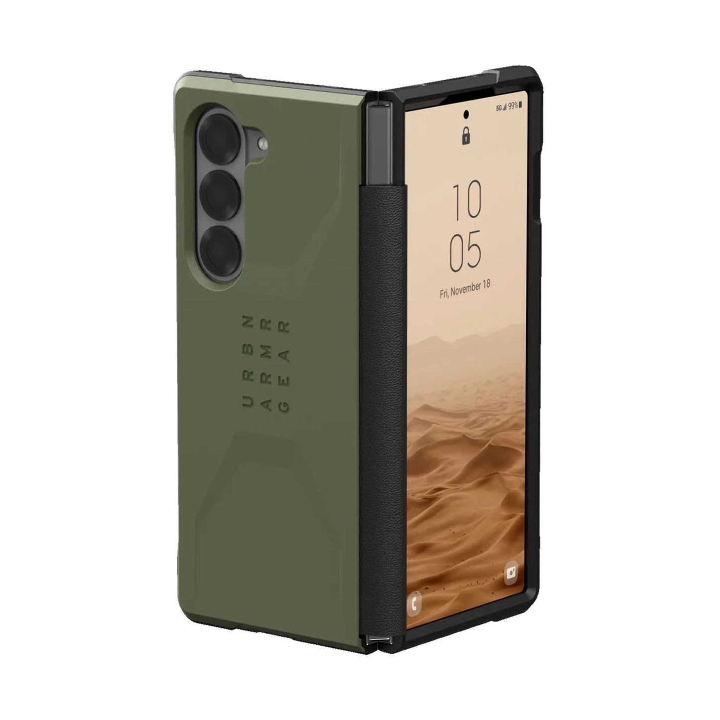 UAG Civilian for Samsung Galaxy Z Fold 6 - Covered Hinge and Qi Wireless Charger Compatible