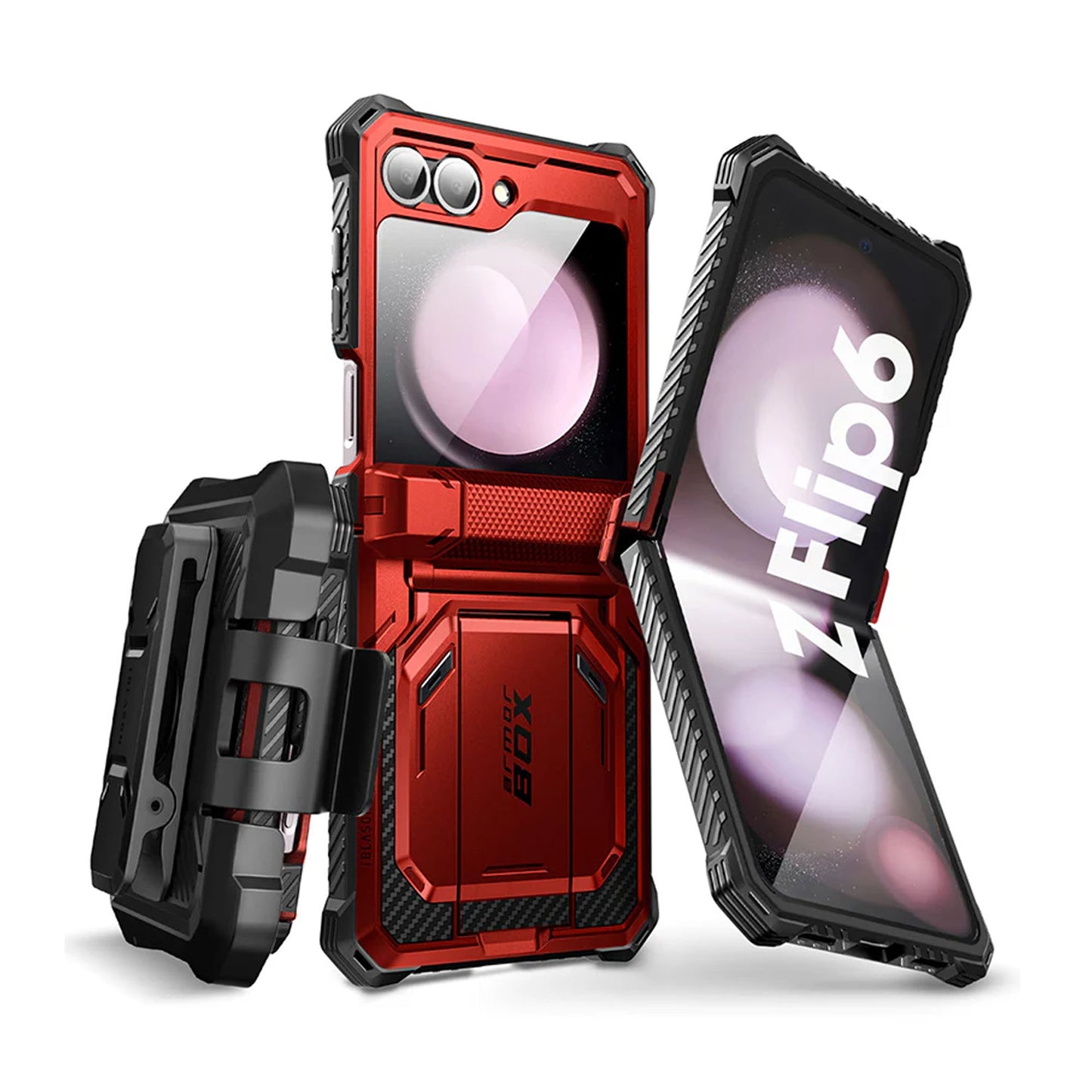 i-Blason Armorbox for Samsung Galaxy Z Flip 6 - With Built-in Screen Protector and  Belt Clip Holster