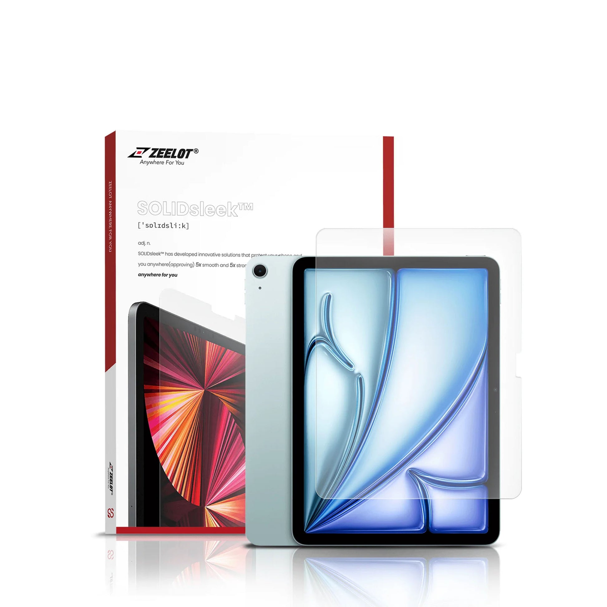 [ONLINE EXCLUSIVE] ZEELOT SOLIDsleek 2.5D Tempered Glass  Screen Protector for iPad Pro 11" / iPad Pro 13" / iPad Air 11" / iPad Air 13" - Forexengineer -Malaysia- 4891011521174-4891011521112-4891011521228-4891011521181-4891011521129-4891011521235