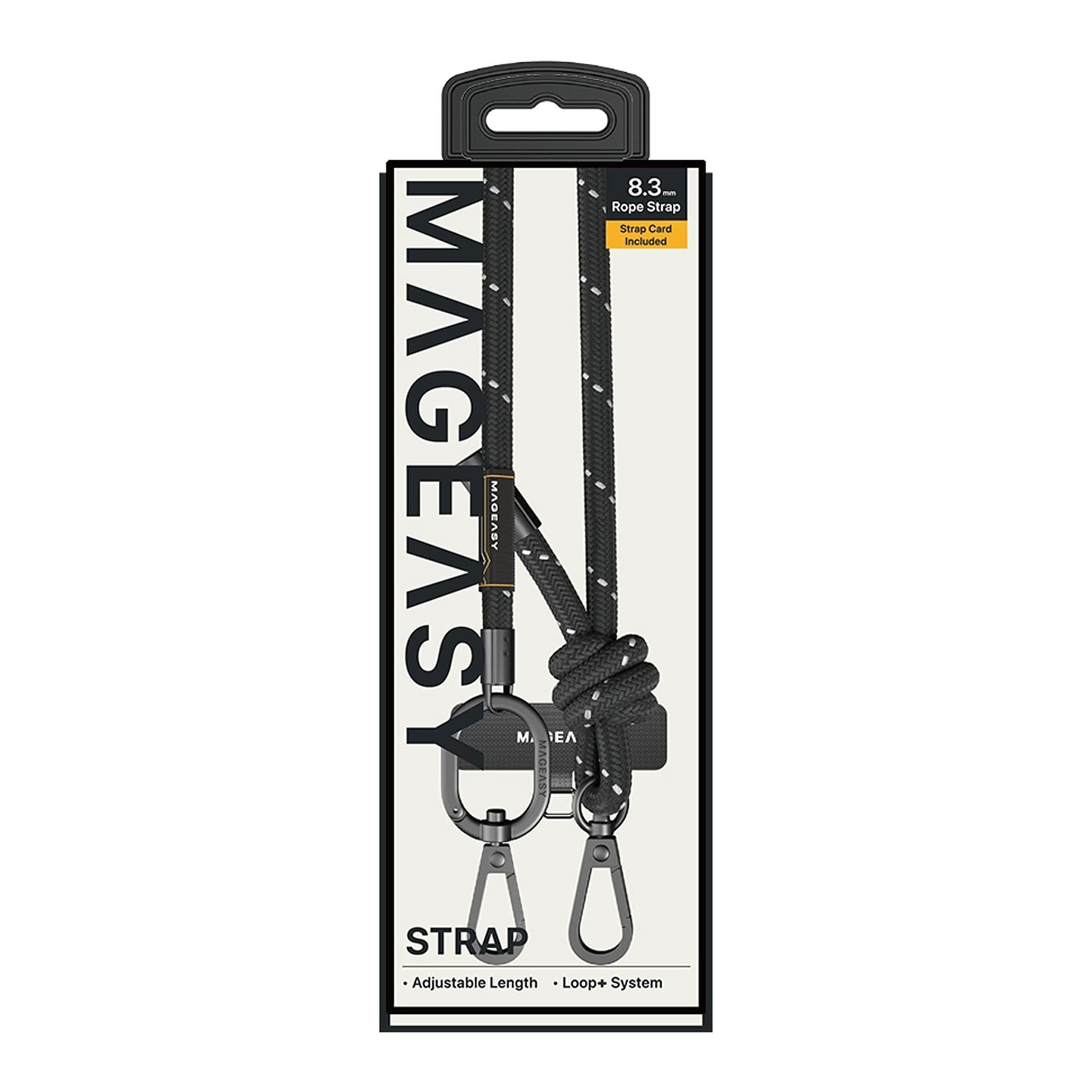 MAGEASY 8.3mm Rope Strap + Strap Card - Adjustable Phone Lanyard - Forexengineer -Malaysia