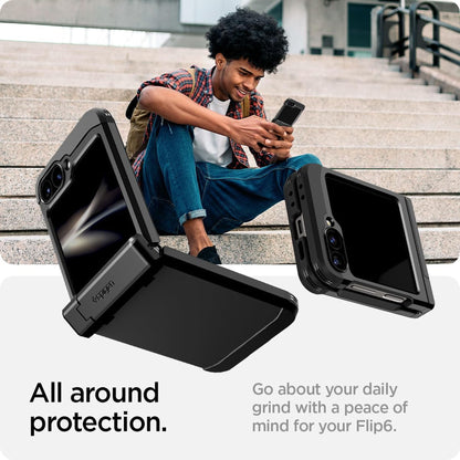 Spigen Tough Armor Pro P for Samsung Galaxy Z Flip 6 - Hinge Protector and Versatile Kickstand - Forexengineer -Malaysia- 8809971228008-8809971231763