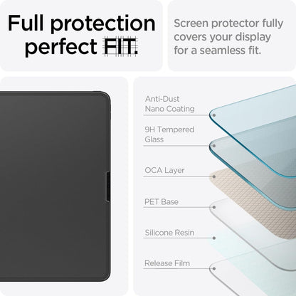 Spigen Paper Touch EZ Fit for iPad Pro 13" / iPad Air 11'' ( 2024 ) M4 - Screen Protector Matte Glass With Auto-Alignment Tool - Forexengineer -Malaysia- 8809971227346-8809971227292