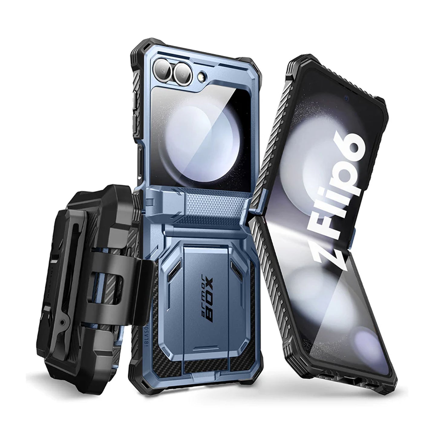 i-Blason Armorbox for Samsung Galaxy Z Flip 6 - With Built-in Screen Protector and  Belt Clip Holster