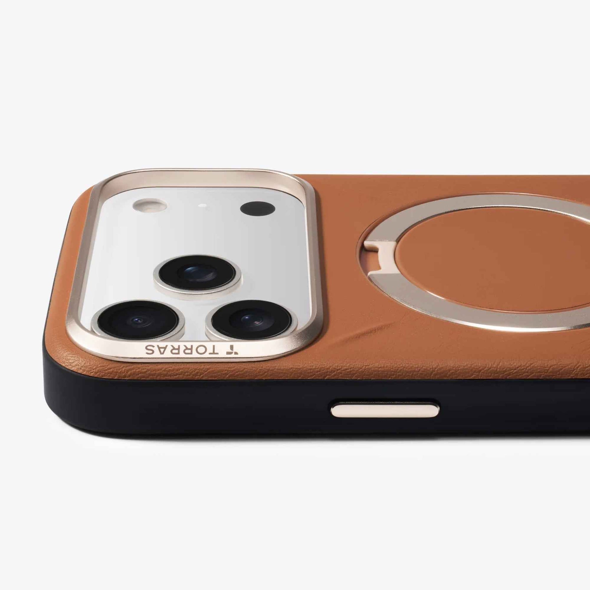 TORRAS Ostand Q3 VegSkin Case for iPhone 17 Pro Max / 17 Pro - Magsafe Compatible Vegan Leather Case