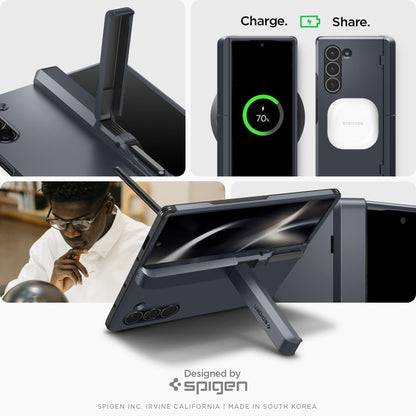 Spigen Tough Armor Pro P for Samsung Galaxy Z Fold 6 - Hidden S Pen Holder and Versatile Kickstand - Forexengineer -Malaysia- 8809971227797-8809971231718