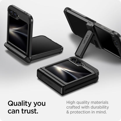 Spigen Tough Armor Pro P for Samsung Galaxy Z Flip 6 - Hinge Protector and Versatile Kickstand - Forexengineer -Malaysia- 8809971228008-8809971231763
