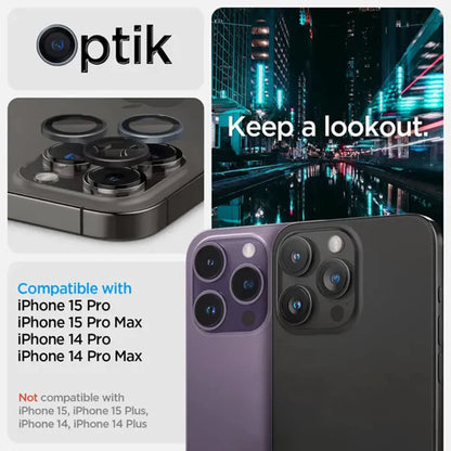 [2 PACK] Spigen Glas.tR EZ Fit Optik Pro Lens Protector for iPhone 16 Pro Max / 16 Pro / 15 Pro Max / 15 Pro / 14 Pro Max / 14 Pro - Forexengineer -Malaysia