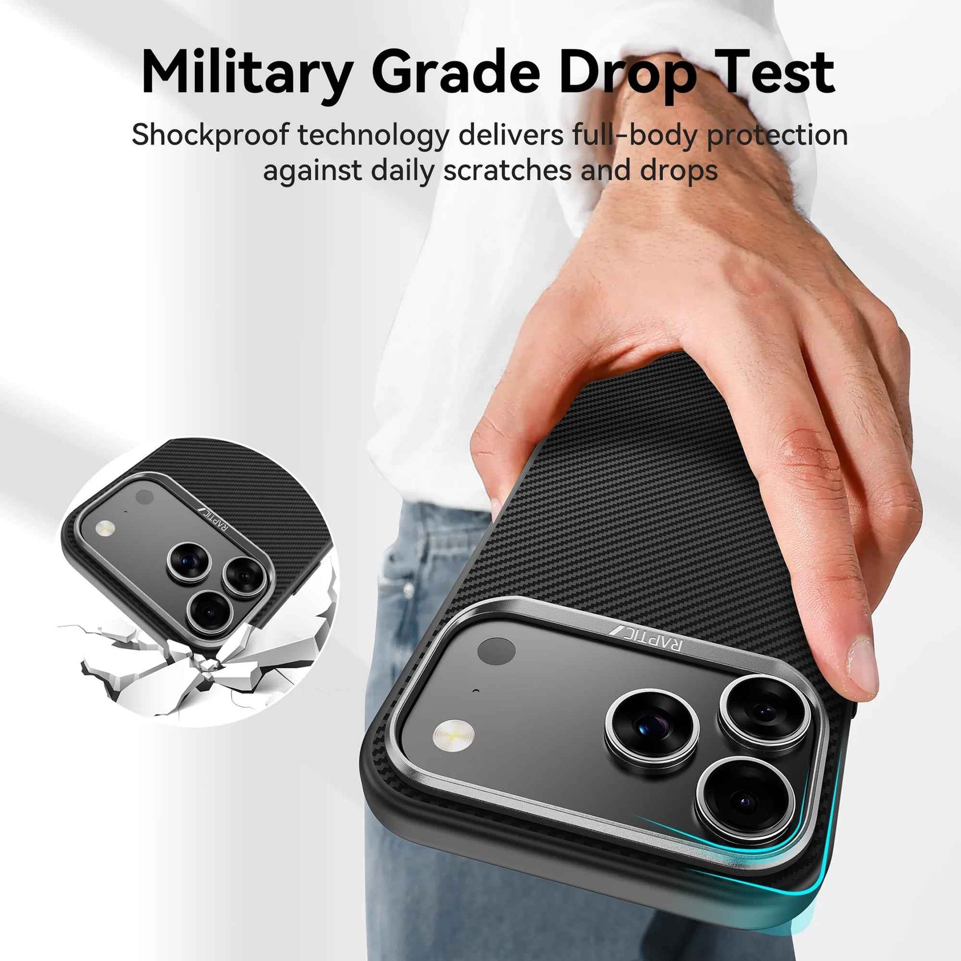 Raptic Aramid Fiber Dual Magsafe 600D for iPhone 17 Series - Magsafe Compatible