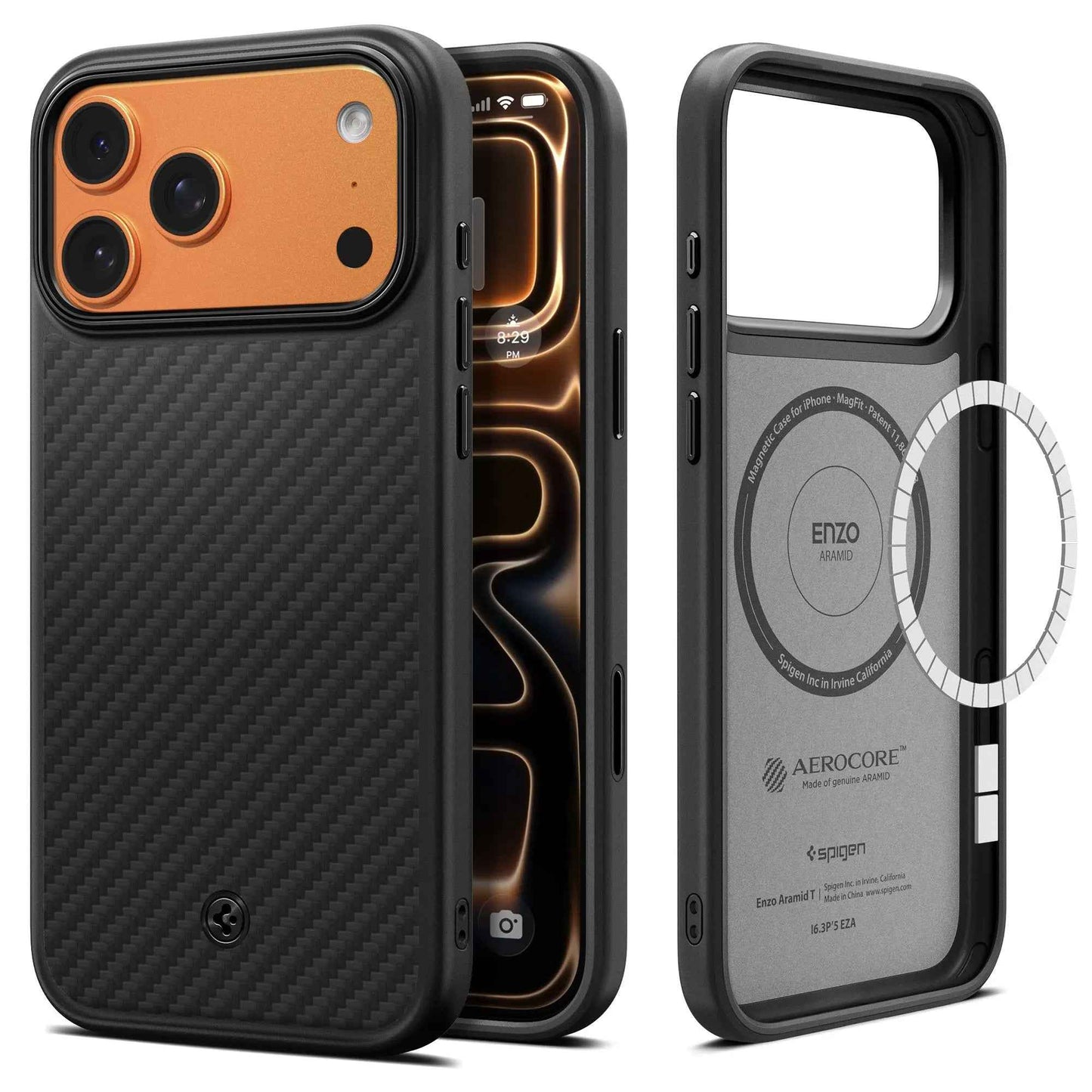 Spigen Enzo Aramid T MagFit for iPhone 17 Series - Magnetic Case with Camera Control Button