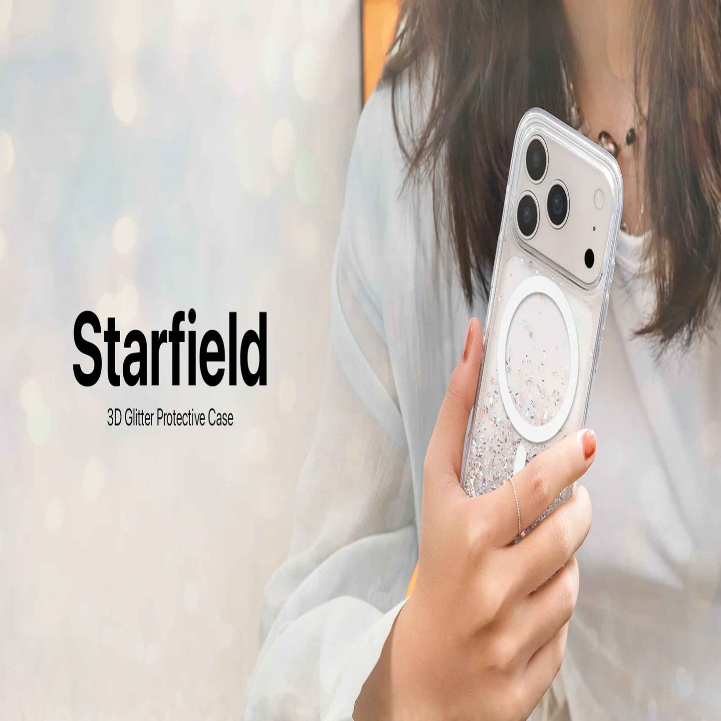 Switcheasy Starfield 3D Glitter Magsafe for iPhone 17 Series - Shockproof Protection Case