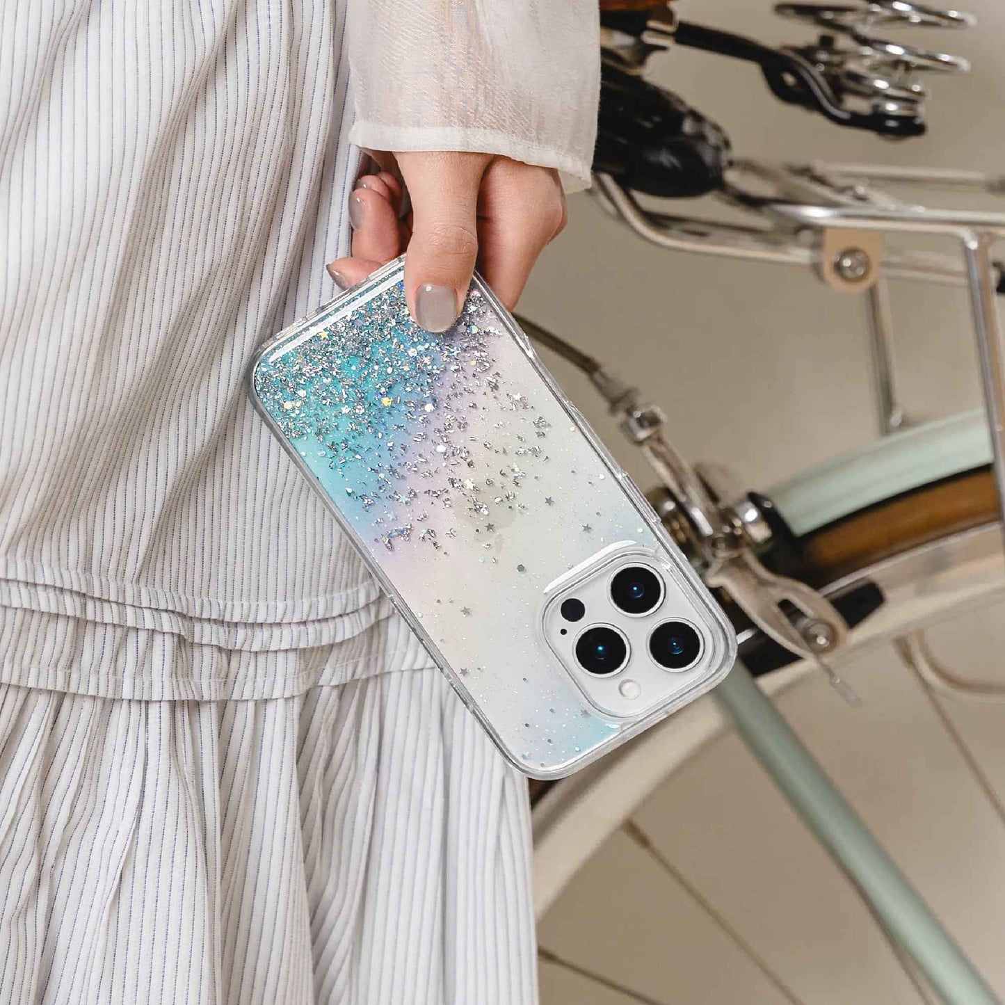 SwitchEasy Starfield M 3D Glitter Resin MagSafe Case for iPhone 16 Series - 10 Feet Drop Protection