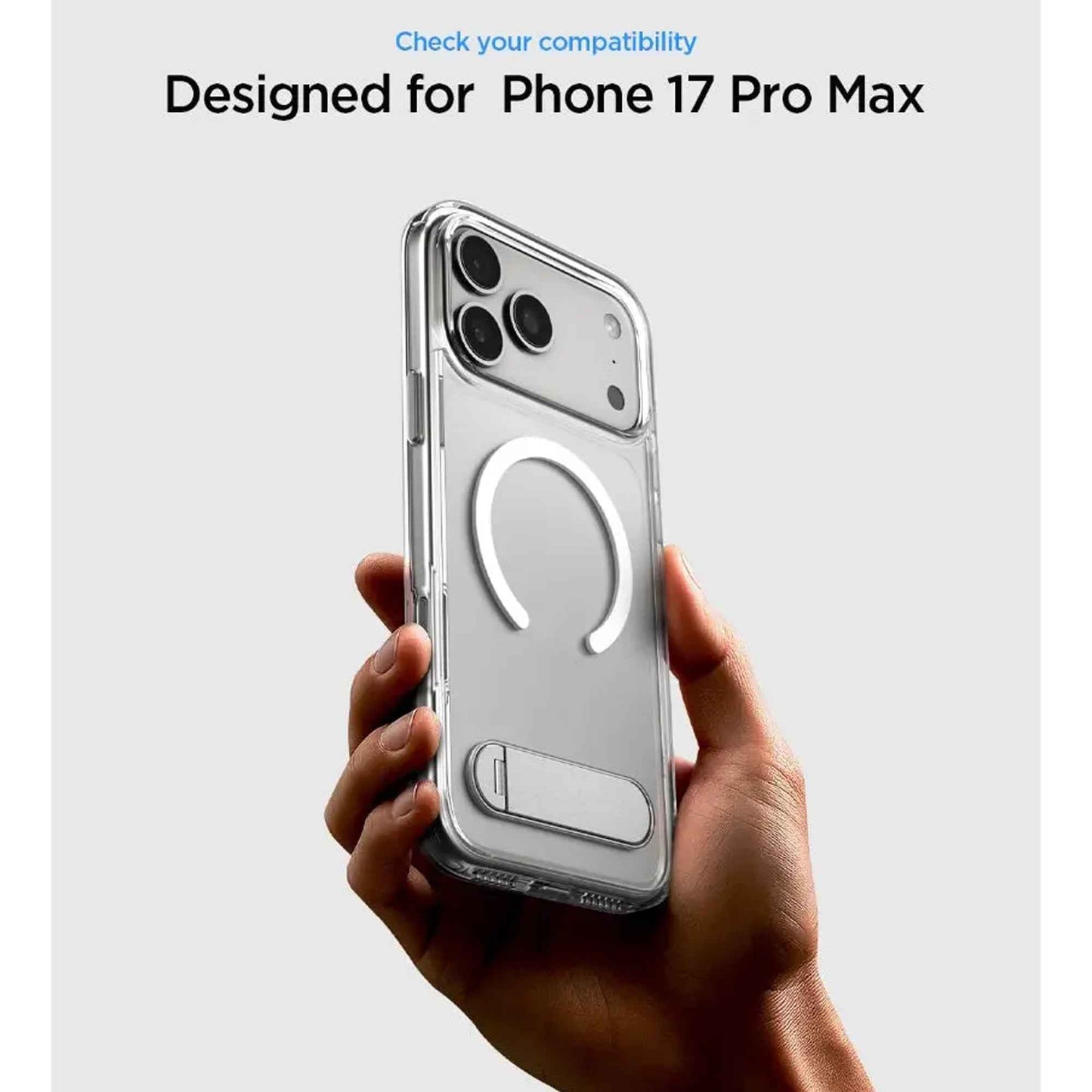 Spigen Ultra Hybrid S MagFit for iPhone 17 Pro Max - Magnetic Case with Kickstand