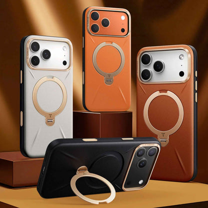 TORRAS Ostand Q3 VegSkin Case for iPhone 17 Pro Max / 17 Pro - Magsafe Compatible Vegan Leather Case