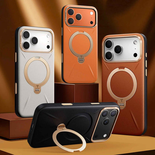 TORRAS Ostand Q3 VegSkin Case for iPhone 17 Pro Max / 17 Pro - Magsafe Compatible Vegan Leather Case