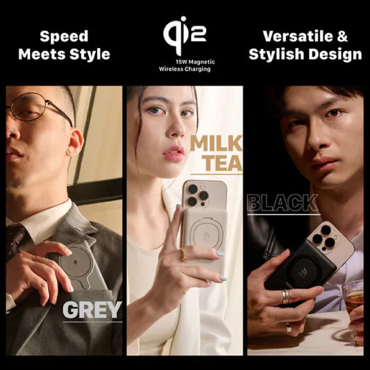 ADAM Elements VIONTA GQ1 Qi2 Power Bank 10000mAh with Foldable Stand