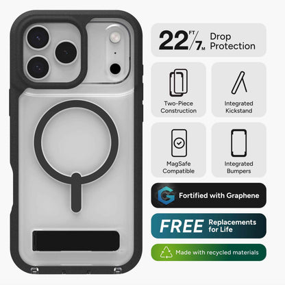 ZAGG Rainier Snap Kickstand with  Control Camera Button for iPhone 17 Pro Max Magnetic Case