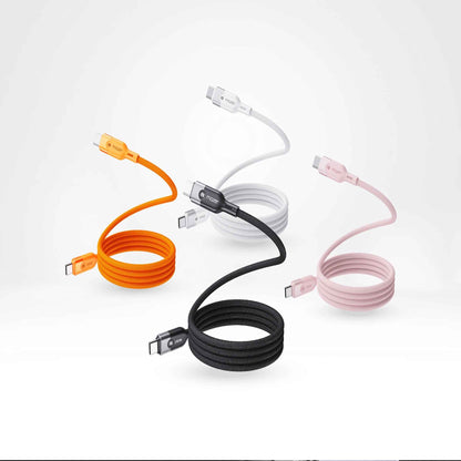 Mazer Infinite LINK Cobra2 USB-C to USB-C Magnetic Organizer 240W Fast Charging Cable 1.25M