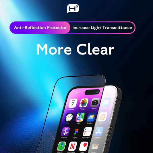 Hoda Anti-Reflection Tempered Glass Screen Protector for iPhone 17 Series - with Dust-Free Helper Lite
