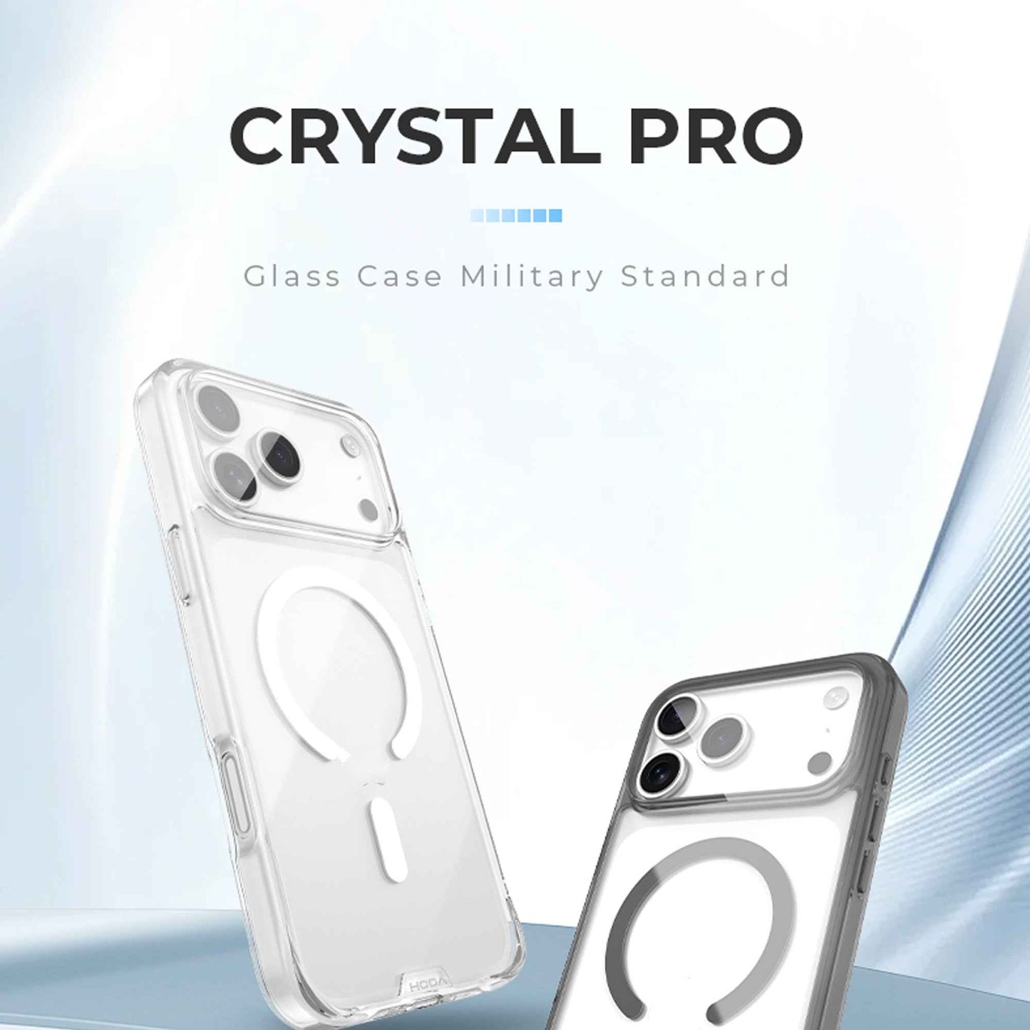 Hoda Crystal Pro for iPhone 17 Series - Military Standard Protection Case with MagSafe Compatible