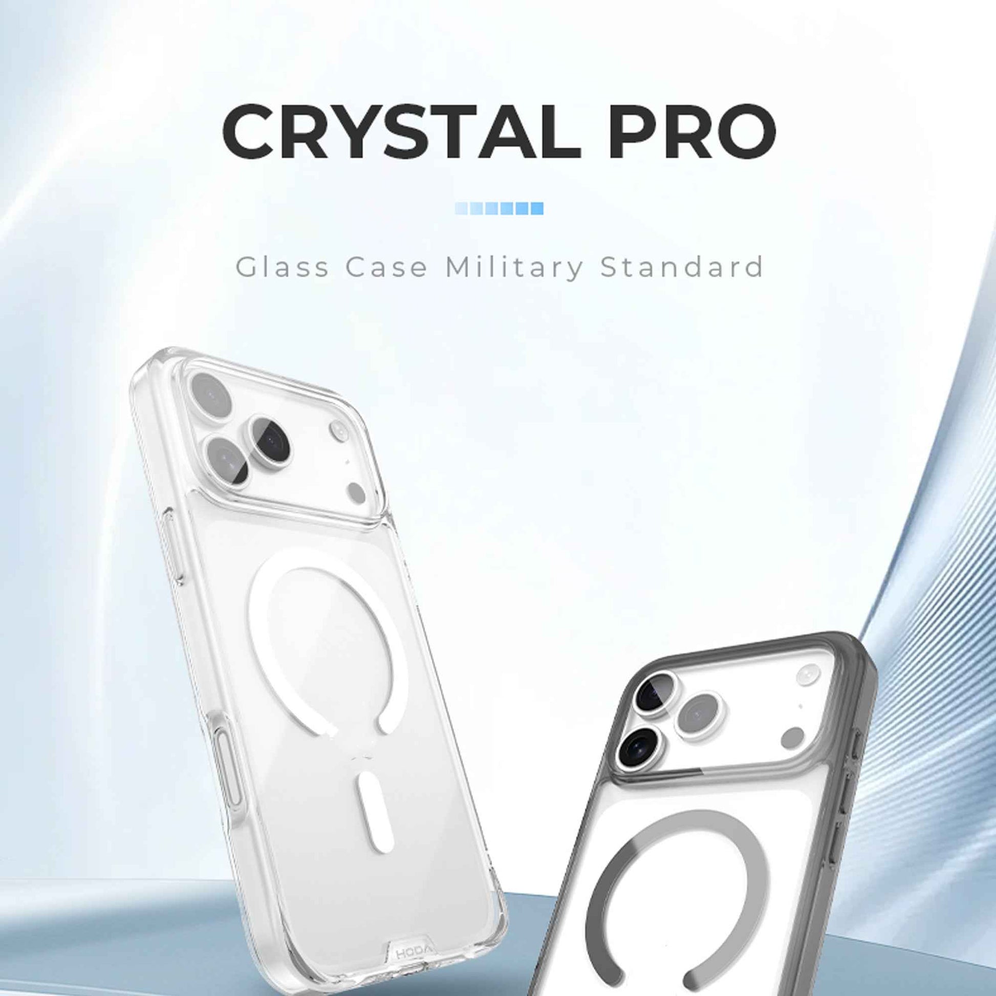 Hoda Crystal Pro for iPhone 17 Series - Military Standard Protection Case with MagSafe Compatible