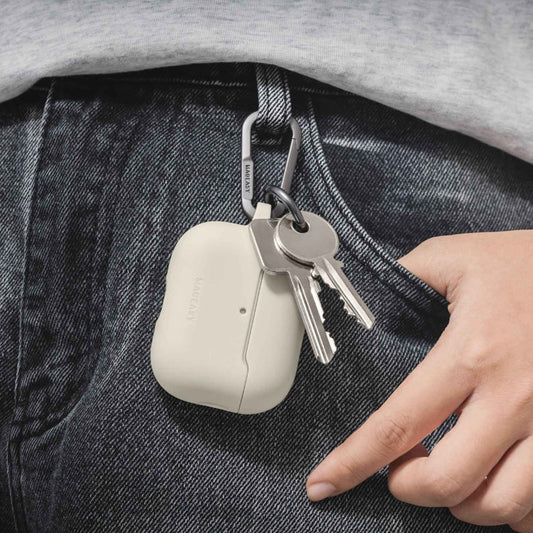 Mageasy Skin for AirPods Pro 3 - Soft-touch Coating Case with Detachable Carabiner Included