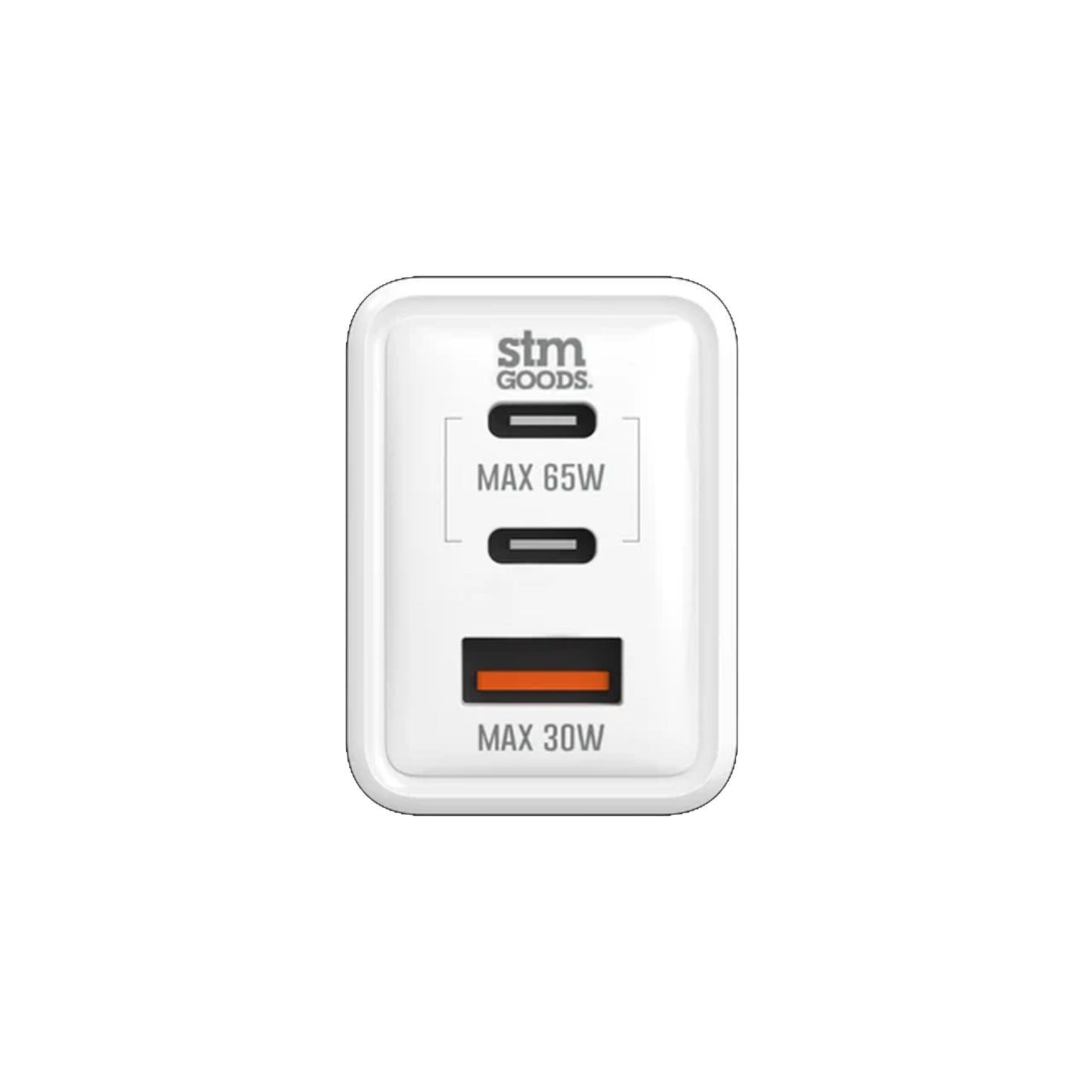 STM Goods 65W Three PORT PD 3.0 (USB-C x2 & USB-A) Universal Travel Power Adapter