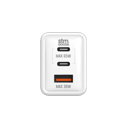 STM Goods 65W Three PORT PD 3.0 (USB-C x2 & USB-A) Universal Travel Power Adapter