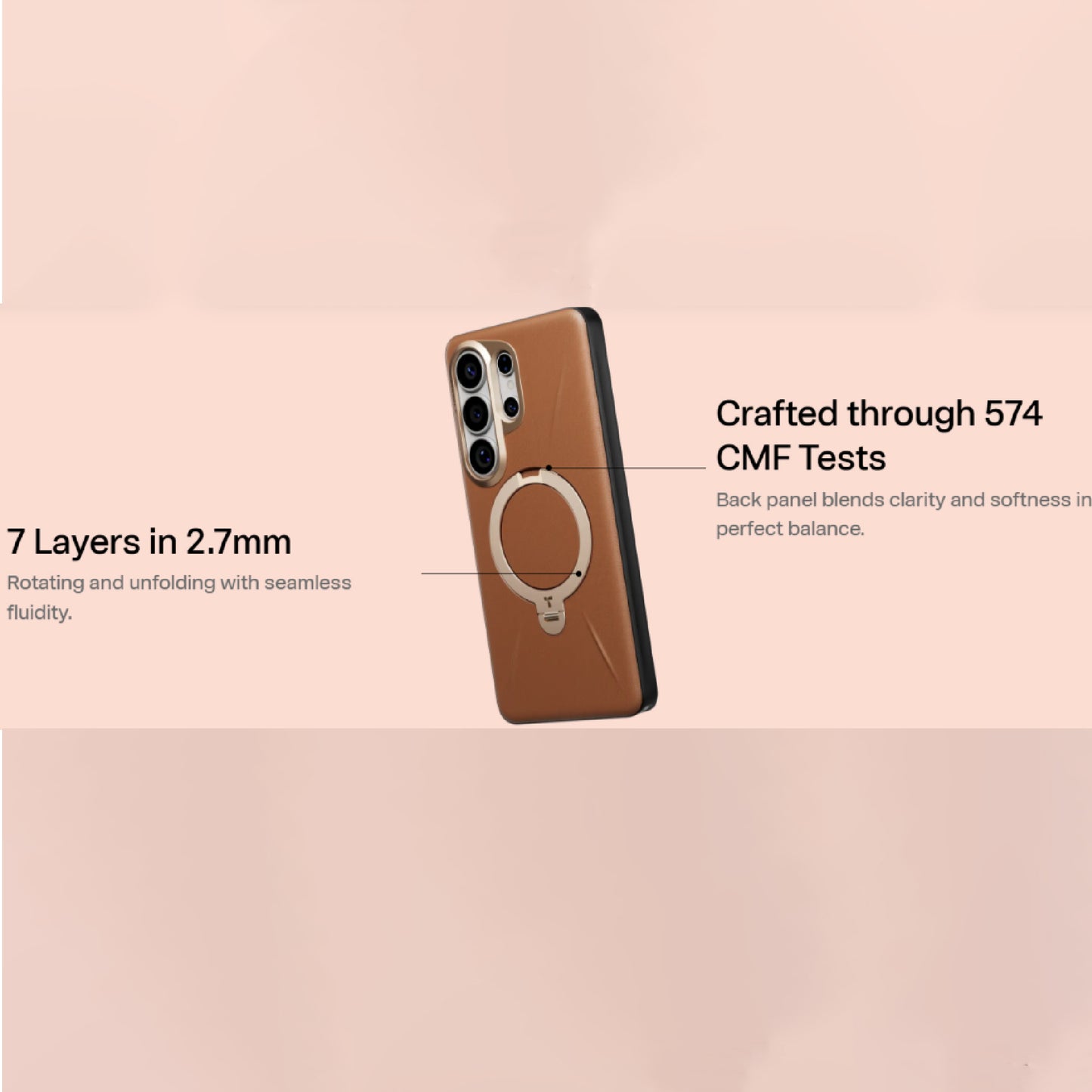 TORRAS Ostand Q3 VegSkin Magnetic Case for Samsung Galaxy S26 Ultra with 360° Pivot Stand