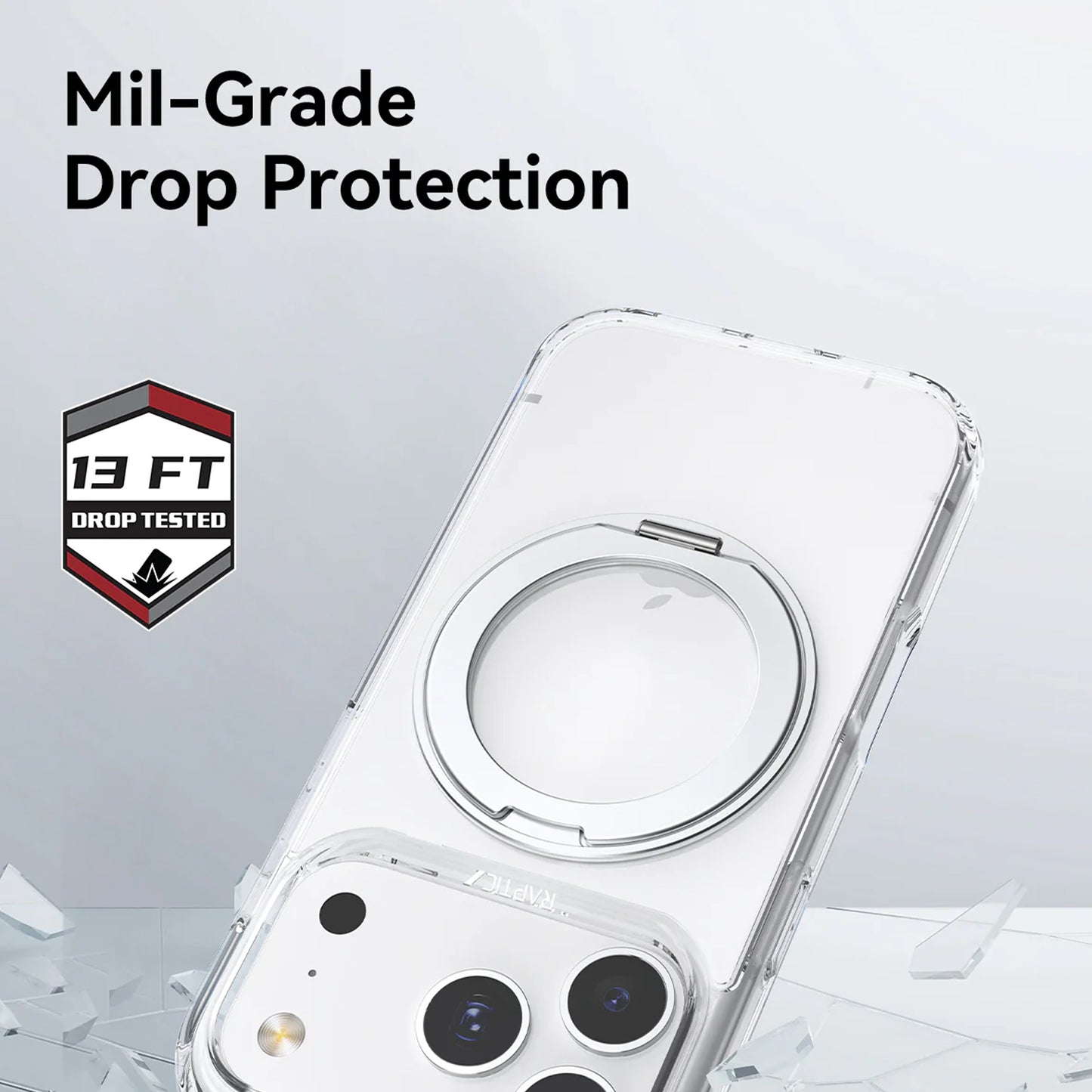 RAPTIC Air Stand Magsafe for iPhone 17 Series - 360° kickstand with Military Grade Drop Protection