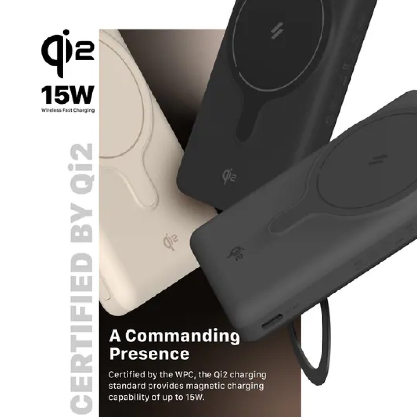 ADAM Elements VIONTA GQ1 Qi2 Power Bank 10000mAh with Foldable Stand