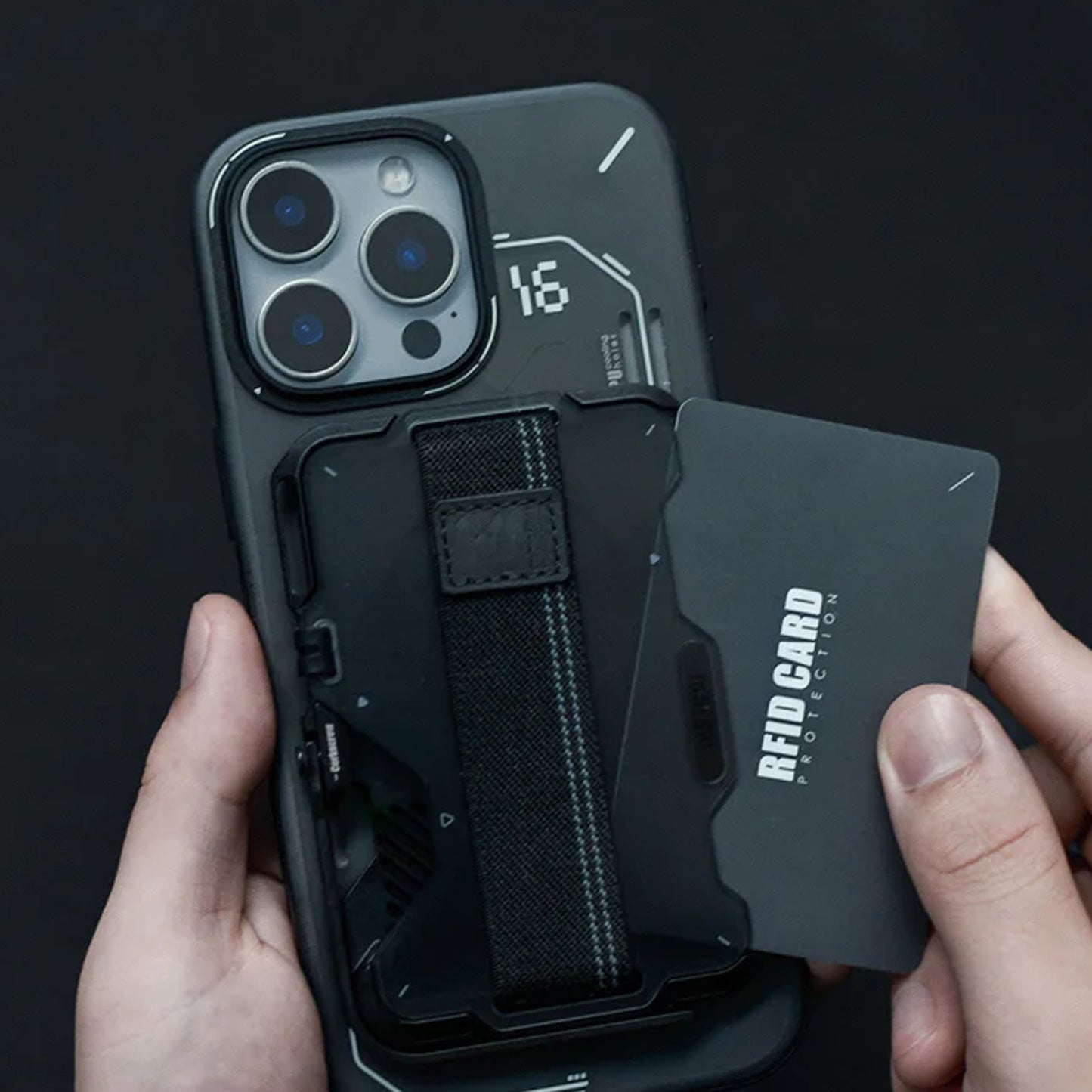 AULUMU G03 Magnetic Multi-Functional Metal Card Case with Kickstand