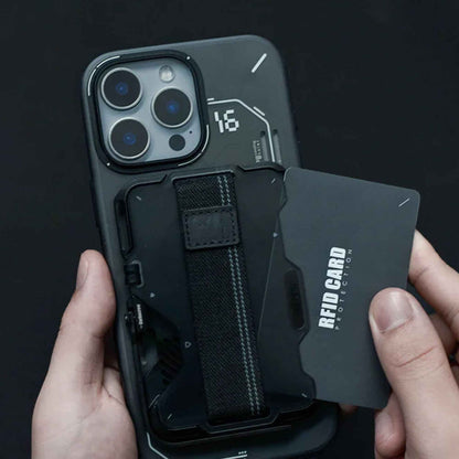 AULUMU G03 Magnetic Multi-Functional Metal Card Case with Kickstand