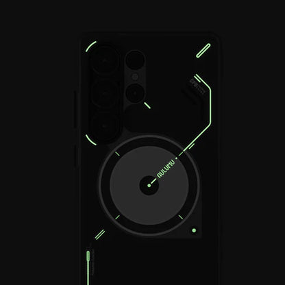 AULUMU S25 Frosted Case for Samsung Galaxy S25 Ultra - Glow in The Dark with Cooling Window Design Magnetic Case