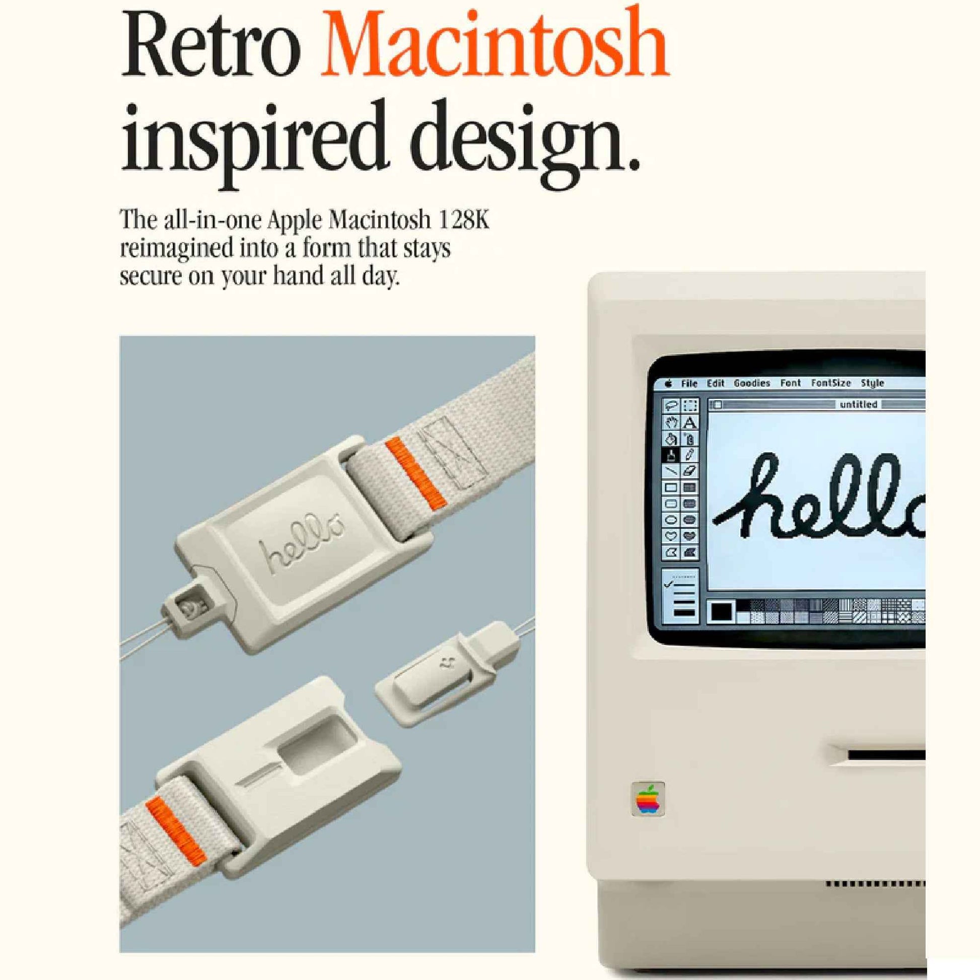 Spigen Classic LS Phone Strap DA30S-LS Retro Macintosh 128K Inspired Design