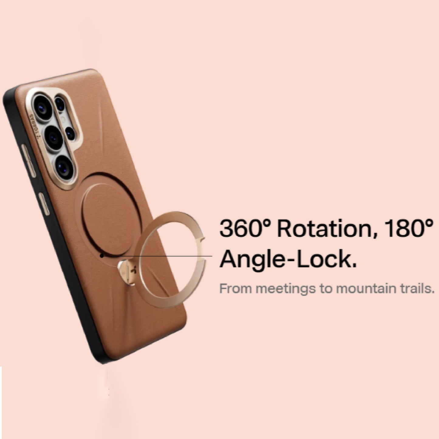 TORRAS Ostand Q3 VegSkin Magnetic Case for Samsung Galaxy S26 Ultra with 360° Pivot Stand