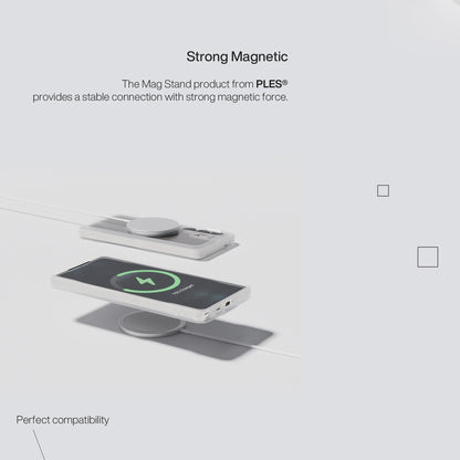 PLES Arche Mag Ring Stand for Samsung Galaxy S25 Series - Magnetic Charge Compatible with Stand