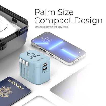 Mazer Infinite Travel Mini - Travel Adapter with Dual USB-A Port Fast Charging PD 12W / 2.4A